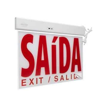 Placa de Saída de Emergência 50x32 Vermelha