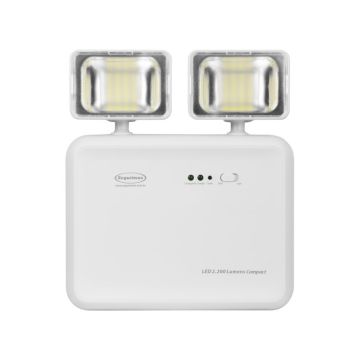 Luz de Emergência LED Autônoma 2200 Lúmens 2 Faróis COMPACT