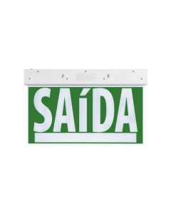 Placa de Saída de Emergência 50x25 Autônoma Verde com Adesivos