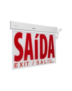 Placa de Saída de Emergência 50x32 Vermelha